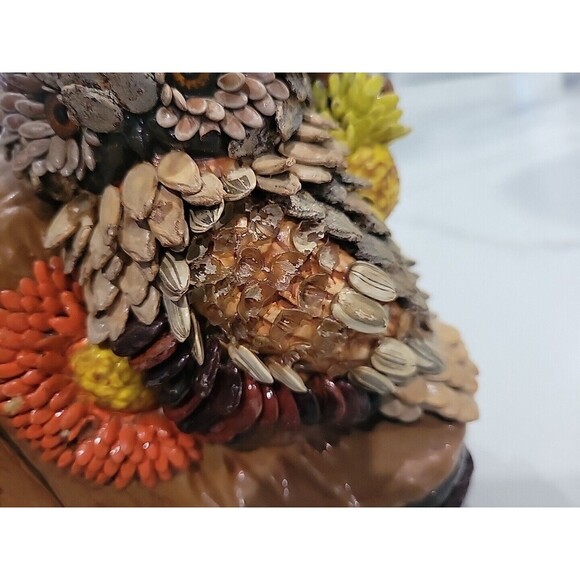 Set of 1970's Owl Book ends Ceramic + Seeds AS IS - Picture 4 of 7